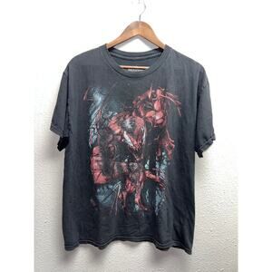 Marvel Carnage Shirt Black Graphic Short Sleeve Tee Super Hero Medium